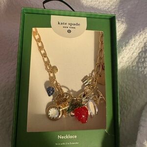 Kate Spade Gold Necklace with Colorful Charms